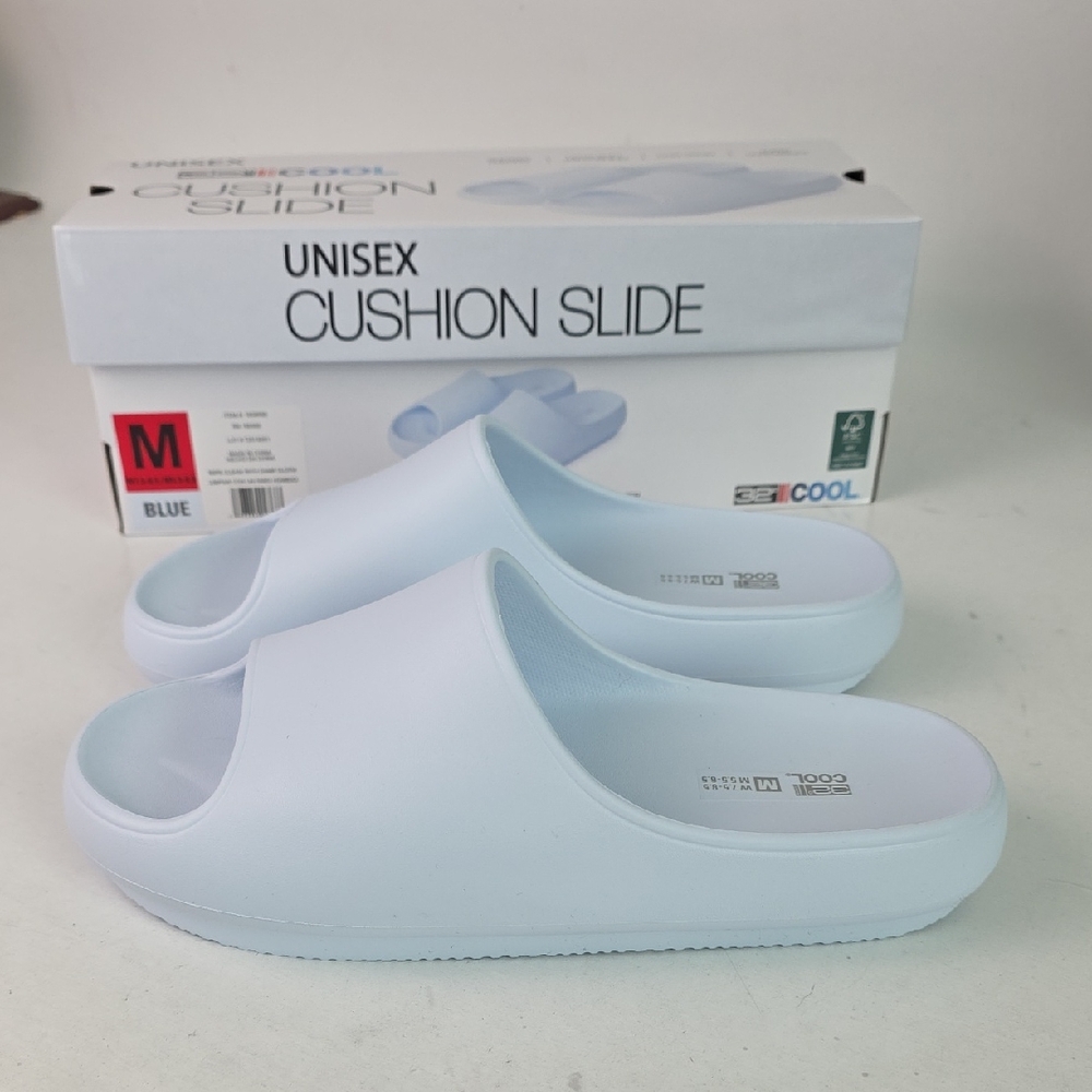 32 Degrees Women's Slides Size 7.5 - 8.5 Men's Size 5.5 - 6.5 Blue Cushion Shoes